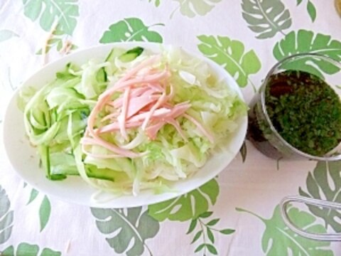 キャベツの茹で汁で、茹でちゃう、キャベツそうめん♪